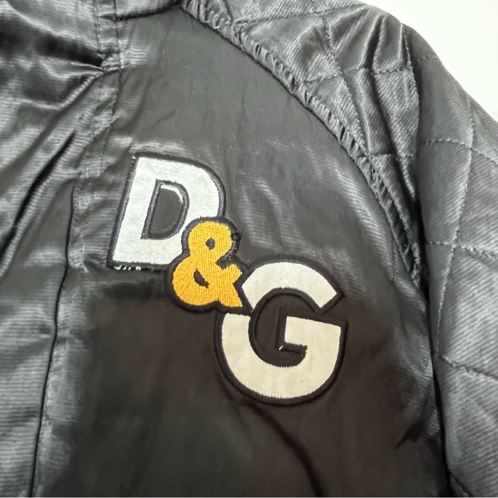 Dolce & Gabbana Baby Black Quilted Puffer Jacket Tiger Size 2 - Picture 5 of 15